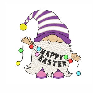 Easter gnome embroidery design