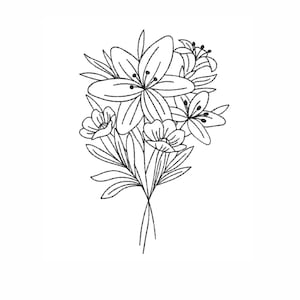 Flower embroidery design