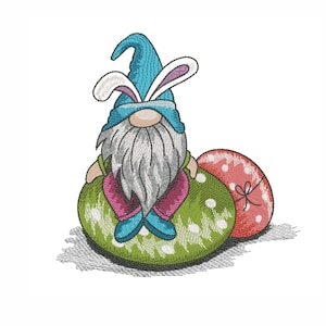 Easter gnome embroidery design