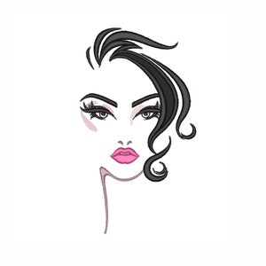 Woman embroidery design
