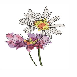 Flower embroidery design