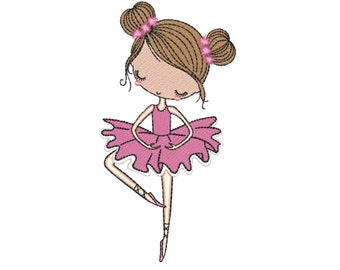 Ballerina embroidery design