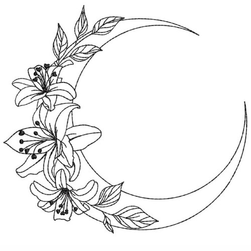 Floral Book Embroidery Design Etsy