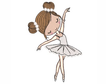 Ballerina embroidery design