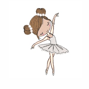 Ballerina embroidery design