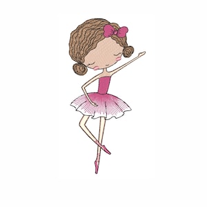 Diseño de bordado de bailarina
