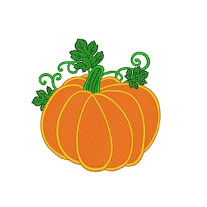 Pumpkin Embroidery Design, Thanksgiving Embroidery File, Fall Embroidery Design, 3 sizes, Instant Download