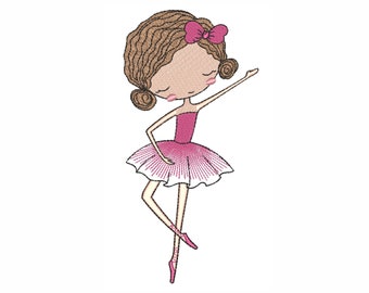 Ballerina embroidery design