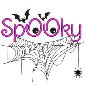 Spooky Embroidery Design, 5 sizes