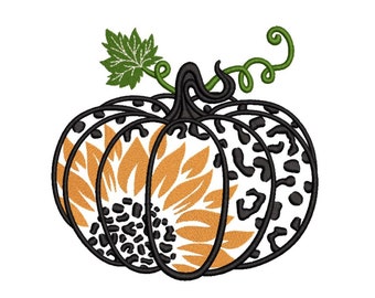 Pumpkin embroidery design