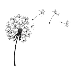 Dandelion embroidery design, 4 sizes