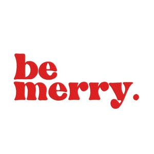 Merry Christmas embroidery design, 4 sizes, Instant Download