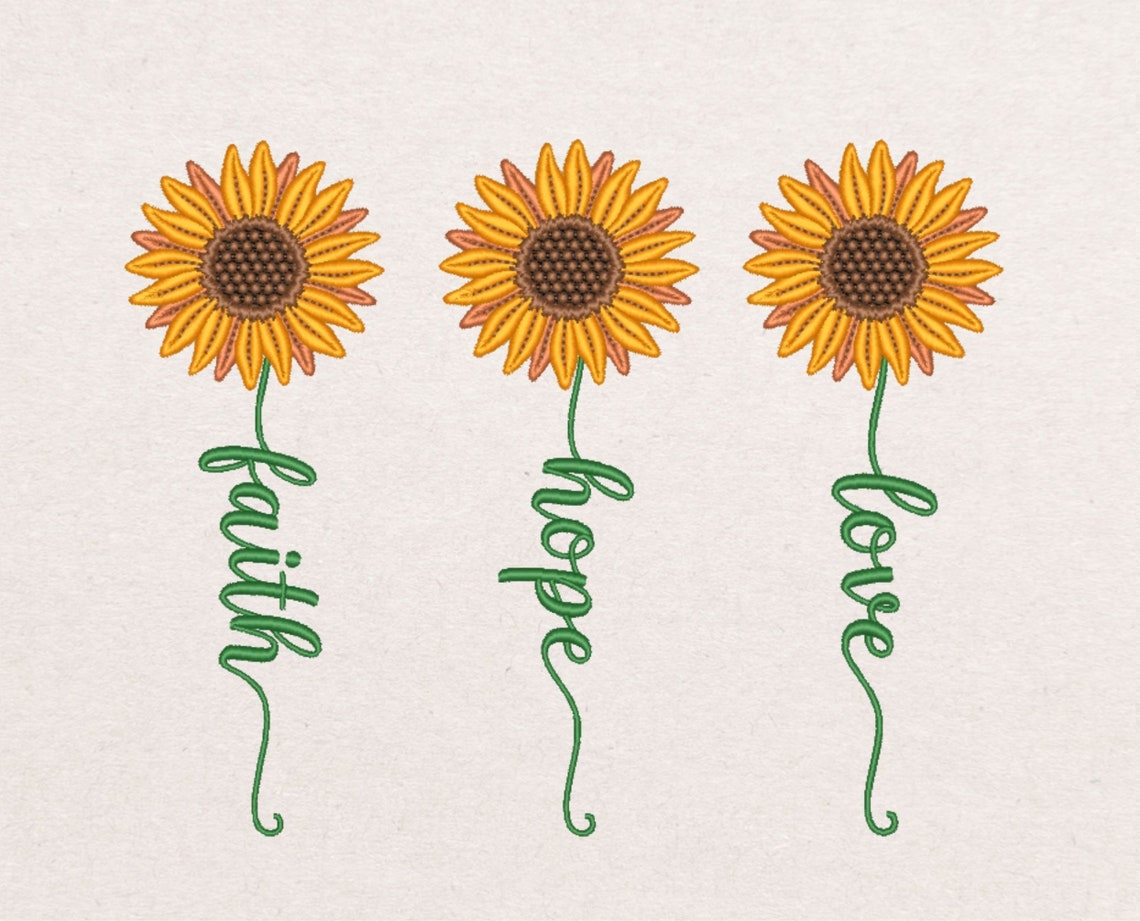 Faith hope love embroidery design  etsy