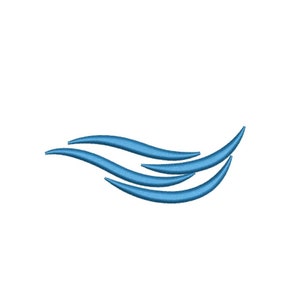 Ocean Waves Embroidery Design, 5 sizes, Instant Download