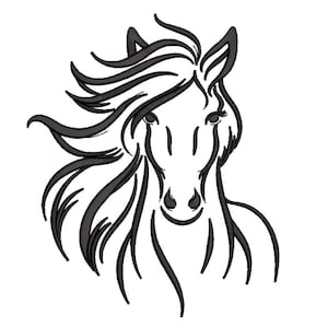 Horse embroidery design