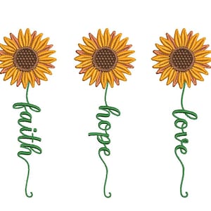 Faith Hope Love embroidery design