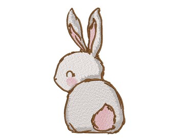 Easter Bunny Embroidery Design, 3 sizes, Instant Download