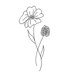 Flower embroidery design