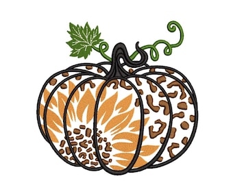 Pumpkin embroidery design