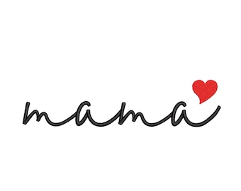 Mama embroidery design, 6 sizes