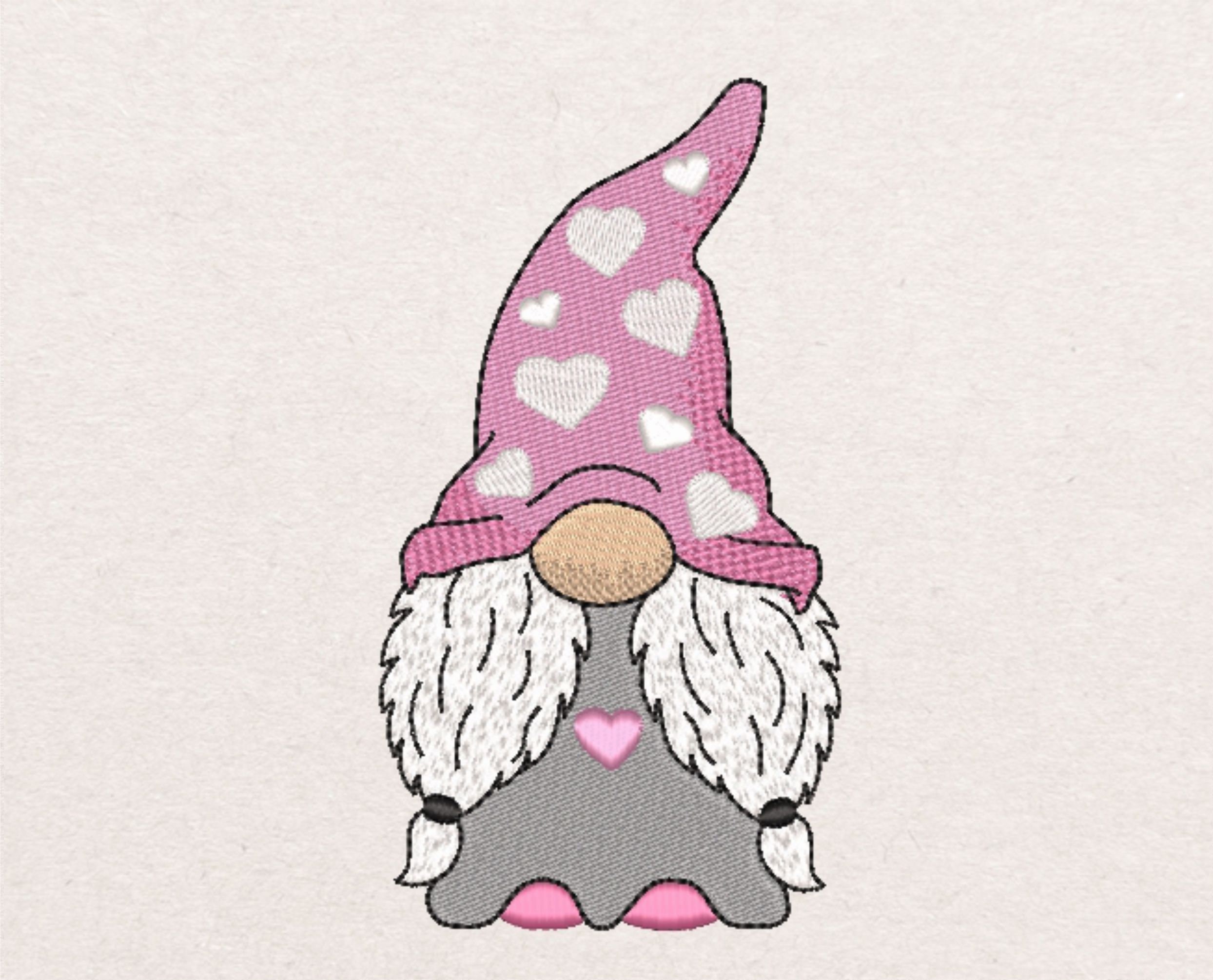 Girl gnome embroidery design  etsy Girl gnome embroidery design  etsy