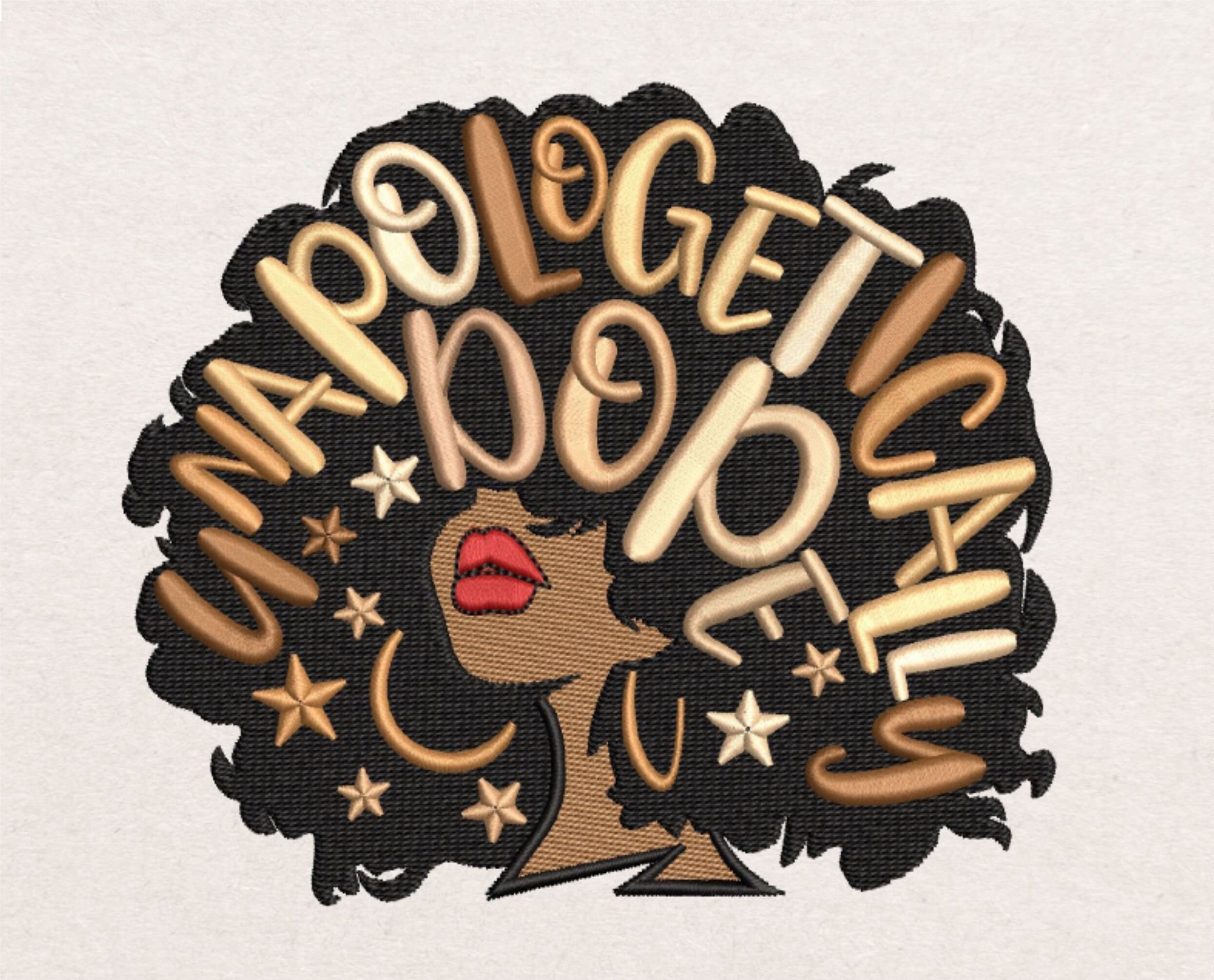 Unapologetically dope embroidery design african american  etsy