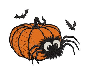 Halloween pumpkin embroidery design