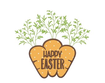 Frohe Ostern Stickdatei, Karotte Stickdatei, 5 Größen, Sofort Download