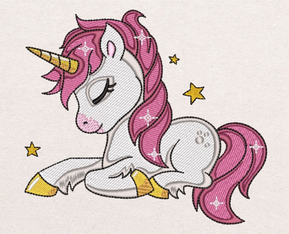 Unicorn Embroidery Design - Etsy