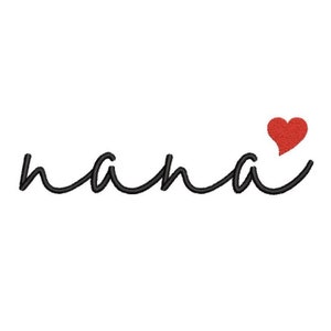 Nana embroidery design, 6 sizes