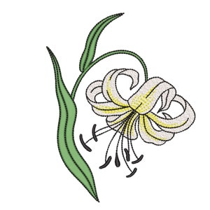 Lily embroidery design