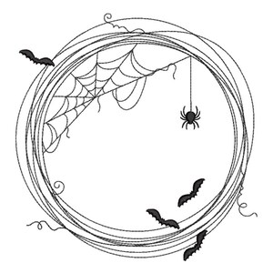 Halloween frame embroidery design