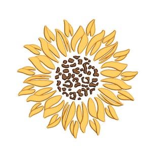Sunflower embroidery design