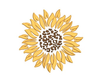 Diseño de bordado de girasol