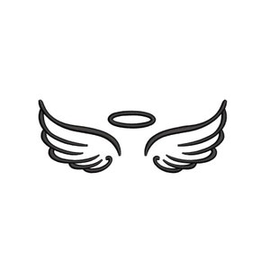 Wings embroidery design, 5 sizes