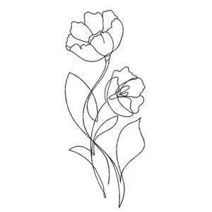 Flower embroidery design