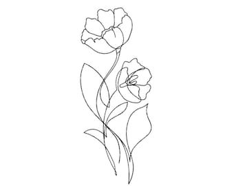 Flower embroidery design