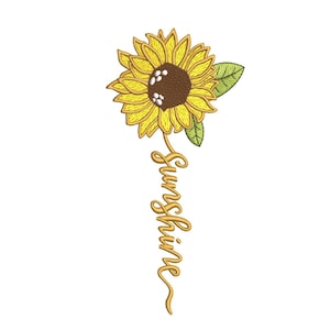 Sunshine embroidery design, 4 sizes