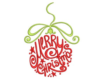 Merry Christmas embroidery design