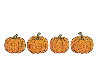 Kürbis Stickerei Design, Herbst Maschinenstickerei Design, 3 Größen