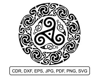 Triquetra SVG Celtic Knot SVG Irish SVG Sacred geometry svg spiritual svg svg cut files ai eps svg dxf pdf png jpg