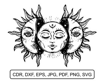 Moon Face Svg Etsy Moon Face Svg Etsy