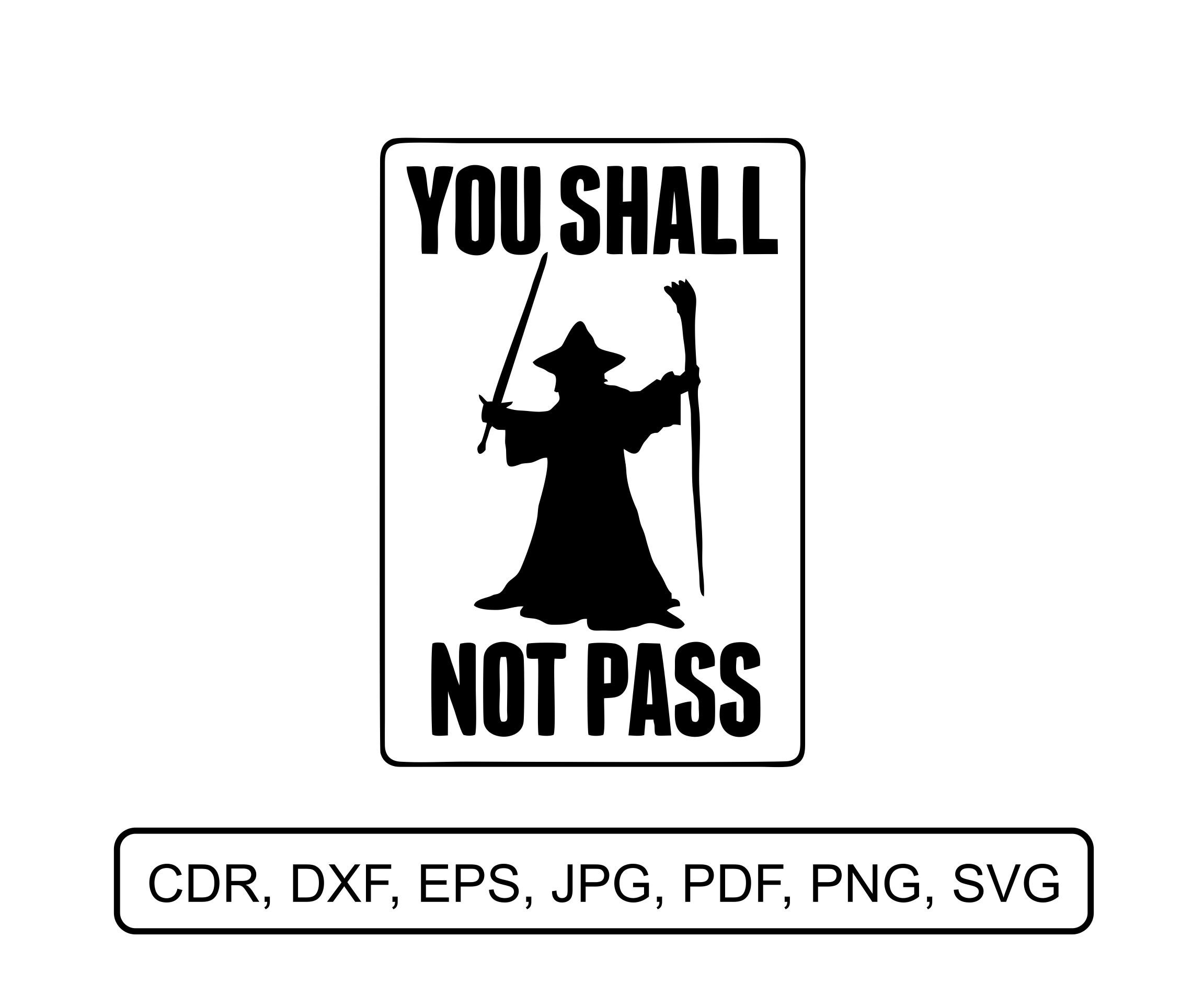 LOTR Gandalf Sie werden nicht vorbei Tolkien LOTR Herr der Etsy