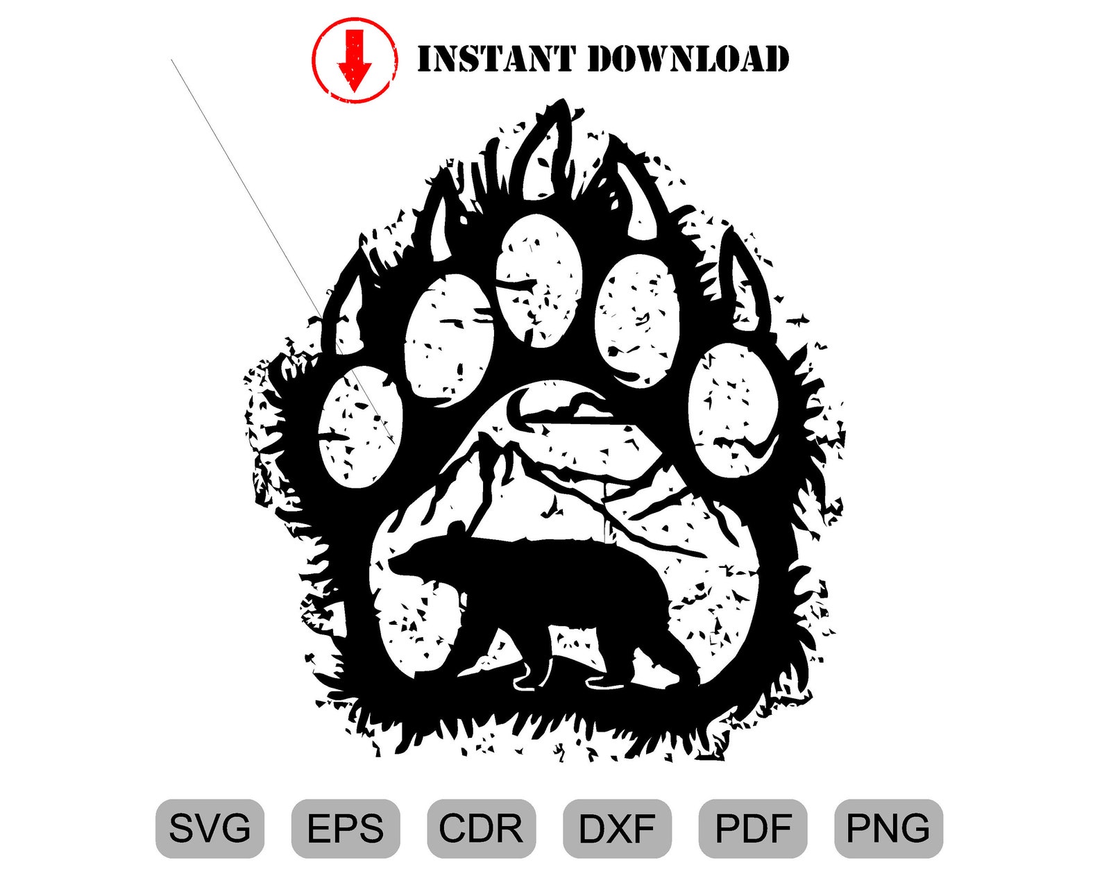 bear paw print svg free bear paw print svg free