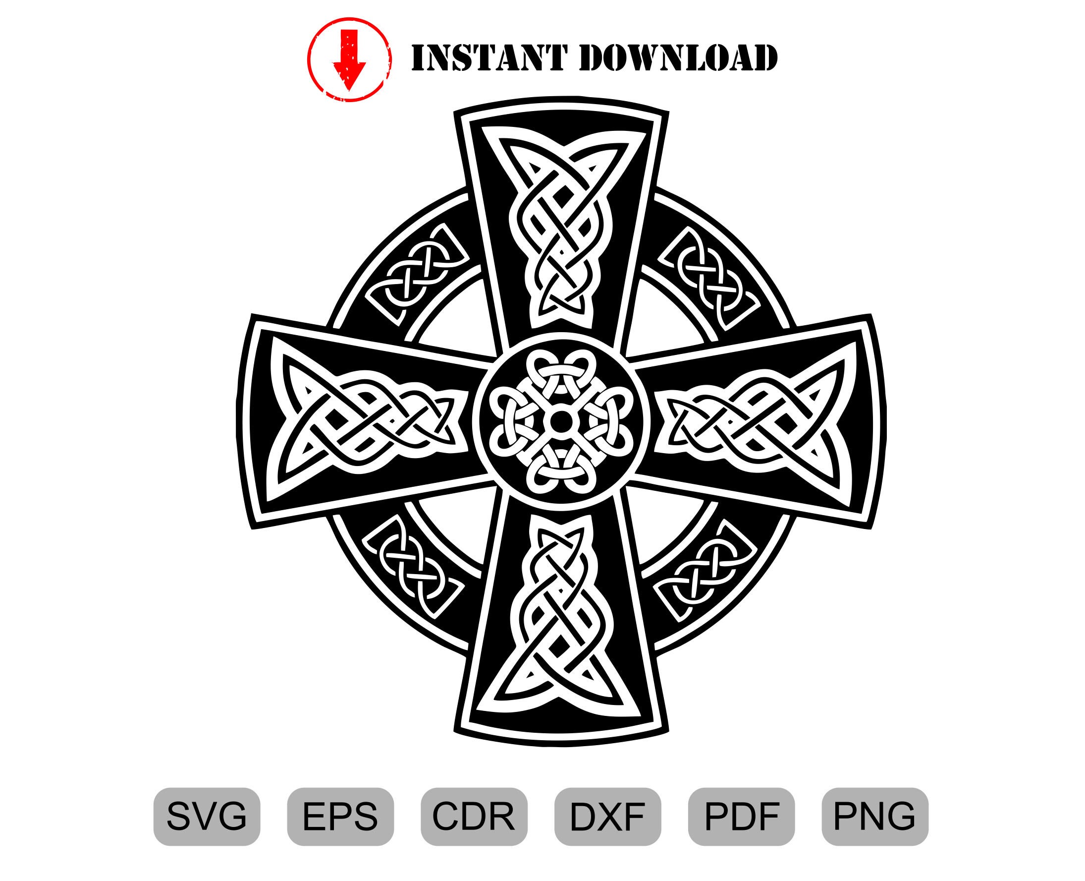 Celtic Cross SVG celtic svg cut file knot Irish Cross Irish | Etsy