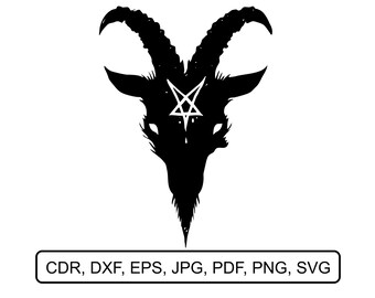 Sigil of Baphomet Logo Gothic Decor Baphomet svg Church of Satan File for Cricut Gothic svg Satanic Temple Satan Decor PERSONAL USE