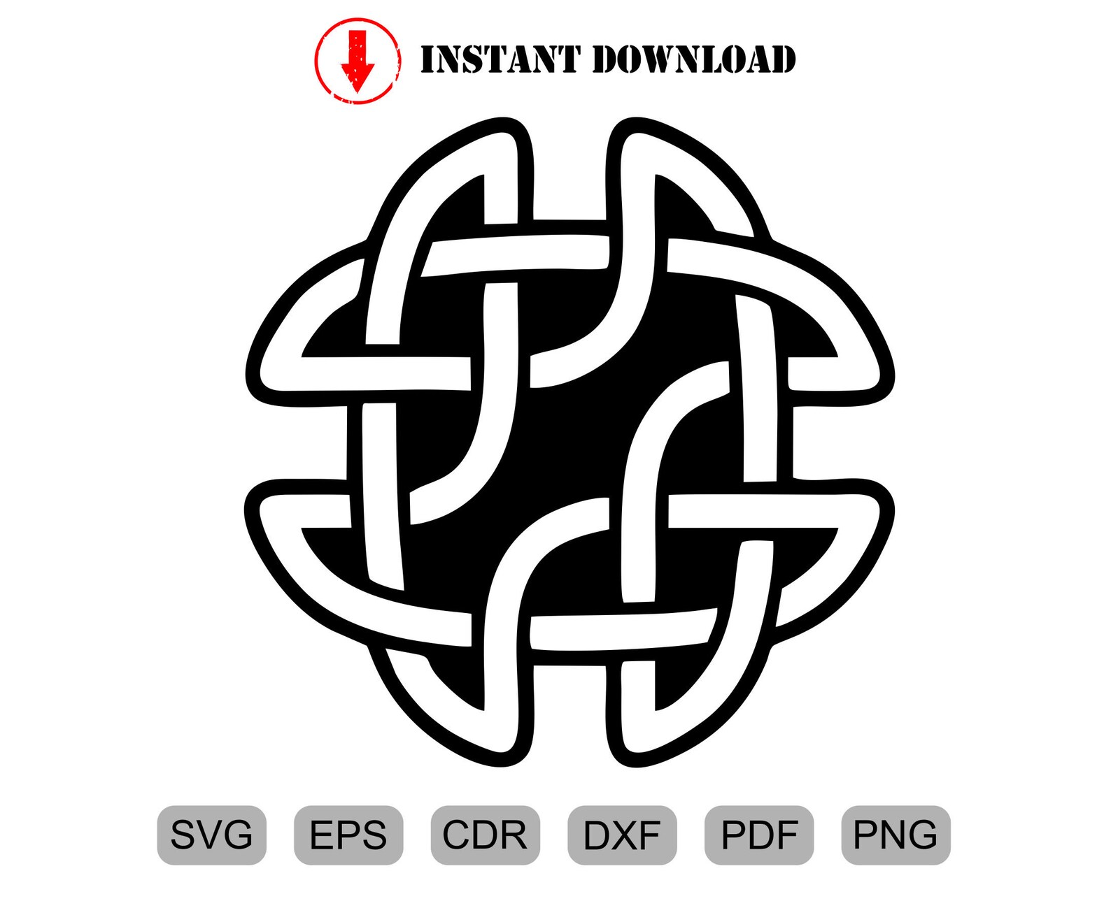 Template celtic knot for laser cutting. Stencil scroll saw Etsy