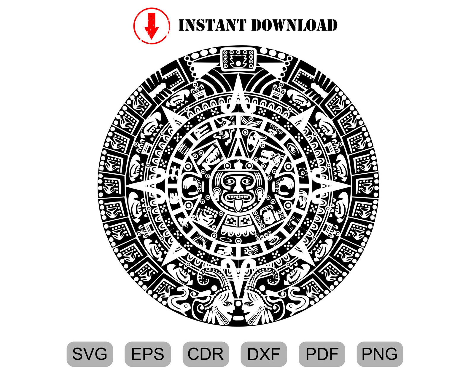 Aztec Calendar SVG Aztec Calendar SVG