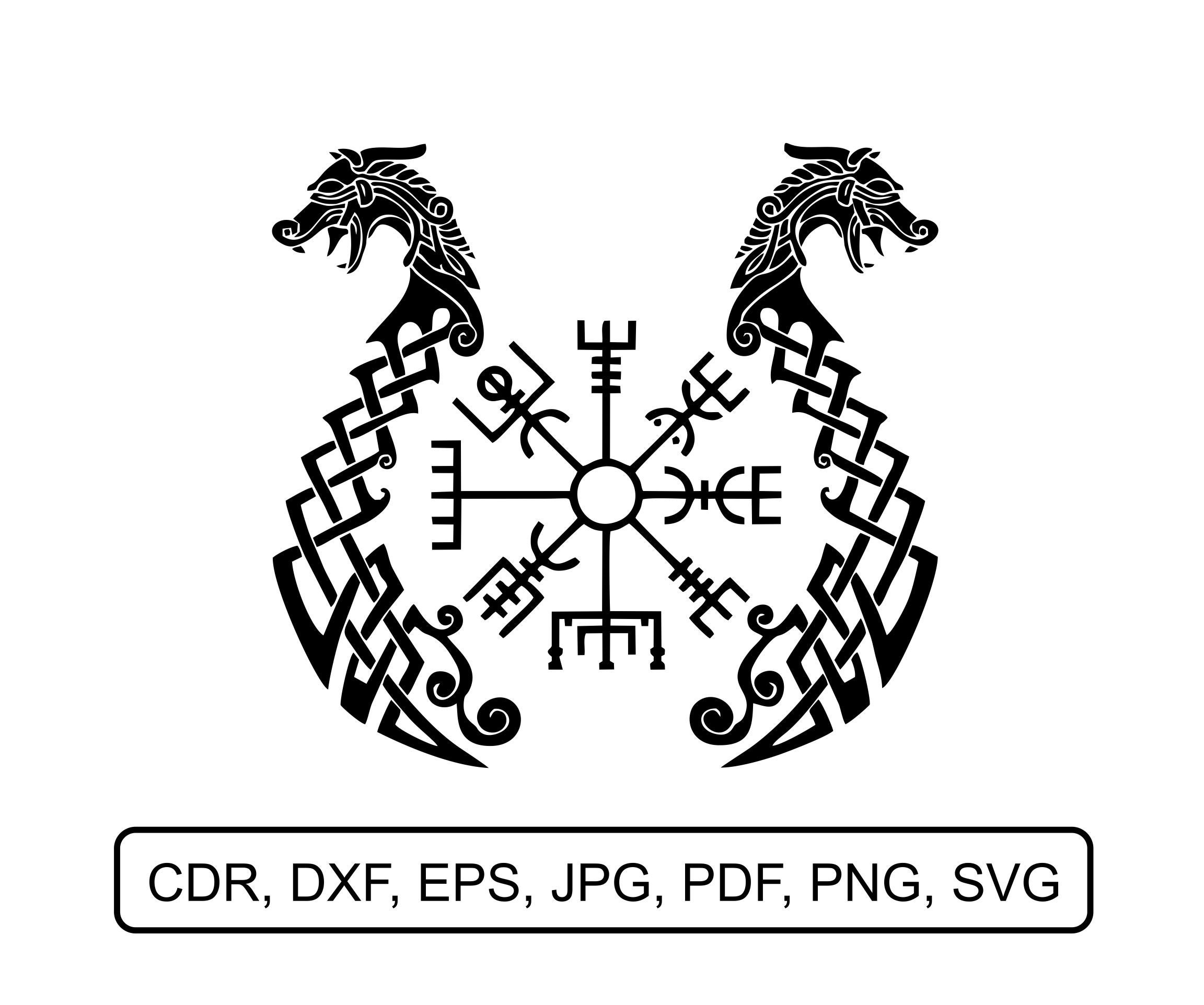 Buy Viking Runes Svg Norse Mythology Svg Pagan Symbols Vegvisir Svg ...
