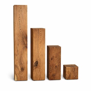 Holzblock HOLZKLOTZ Beistelltisch Hocker Bout de canapé 15x15 Massivholz DEKOSÄULE Chevet bois massif Tabouret Blocco di legno Rovere